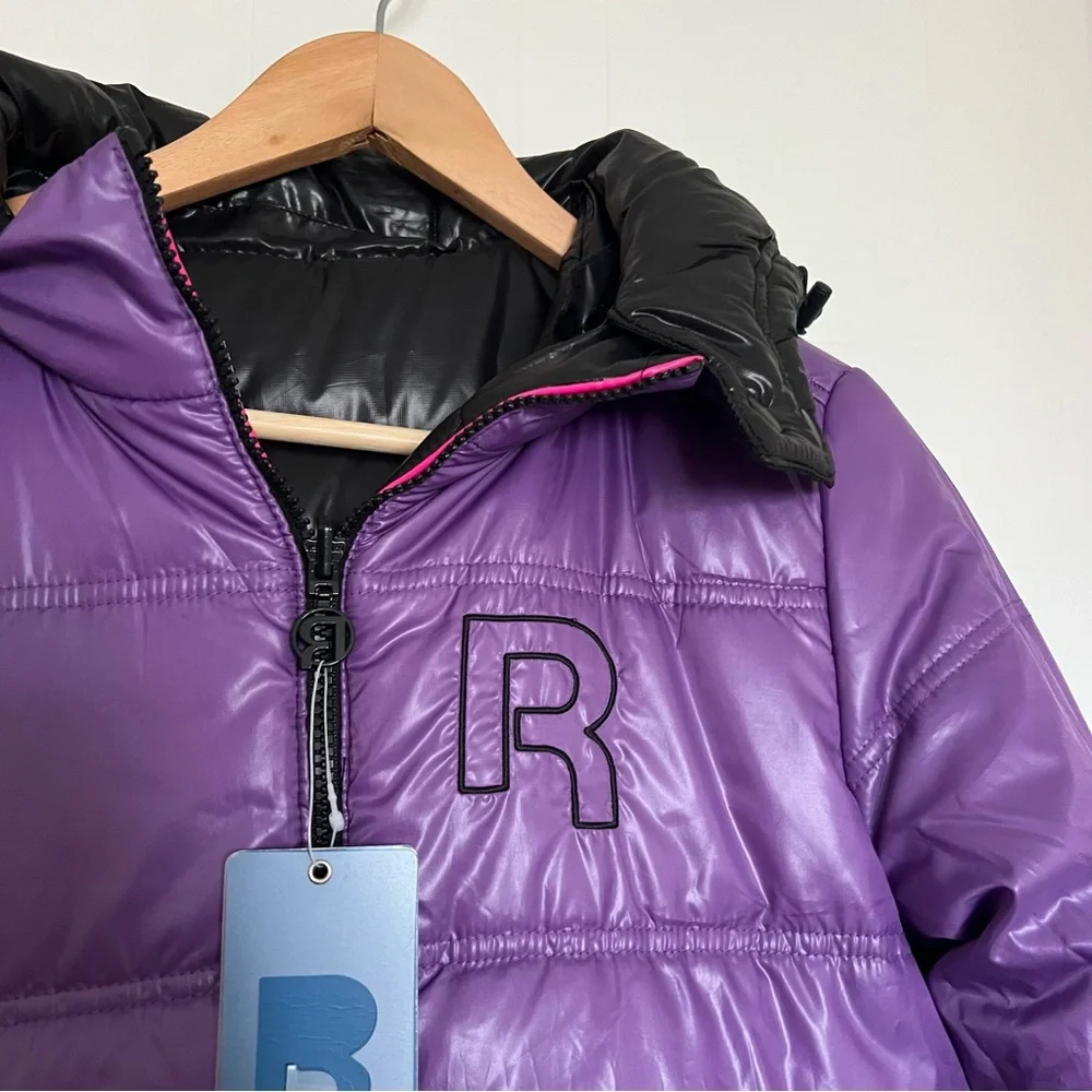 Reebok Black Jacket with Purple Highlights Reversible - Picture 9 of 12